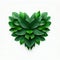 Verdant Love, A Heart of Green Leaves, Generative AI