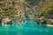 Verdon Gorge, Lake of Sainte-Croix, France. Bridge over the Lake of Sainte-Croix in south-eastern France. Provence-Alpes