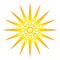 Vergina Sun, Argead Star symbol, the halo around the head of Helios