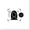 Verification process glyph icon