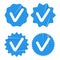 Verified badges check icon set vector illustration