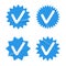 Verified badges check icon set vector illustration