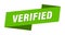 verified banner template. verified ribbon label.