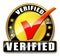 Verified icon on white background