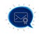 Verified Mail line icon. Confirmed Message correspondence sign. Vector