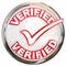 Verified Stamp Button Check Mark Inspected Certified