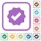 Verified sticker solid simple icons