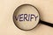 Verify Word Magnifying Glass