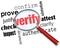 Verify Word Magnifying Glass Certify Prove Check Inspect