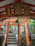 Vermillion torii gates at Fushimi Inari temple in Kyoto, Japan