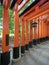 Vermillion torii gates at Fushimi Inari temple in Kyoto, Japan