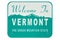 Vermont state welcome sign