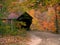 Vermont Woodstock Covered Bridge in Autumn