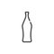 Vermouth bottle in flat style on white background. Simple template design. Beverage icon design. Isolated illustration outline