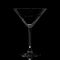 Vermouth martini glass empty on a black background