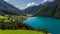 Vernago lake landscape, Senales Valley, Italy