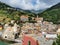 Vernazza, Doria Castle view of both churches on the the Italian Riviera, Cinque Terre National Park