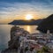 Vernazza at sunset, Cinque Terre, Italy