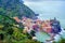 Vernazza town on mediterranean coast, Cinque Terre, Italy