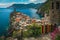 Vernazza view from the hiking path, Liguria, Italy