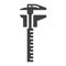 Vernier caliper glyph icon, build and repair