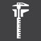 Vernier caliper glyph icon, build and repair