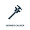 Vernier Caliper icon symbol. Creative sign from construction tools icons collection. Filled flat Vernier Caliper icon for computer