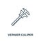 Vernier Caliper line icon. Thin style element from construction tools icons collection. Outline Vernier Caliper icon for computer