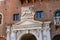 Verona - Bas-relief of the Venetian lion above the gate. Piazza dei Signori is the civic and political heart of Verona, Italy