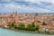 Verona cityscape and Adige river