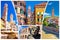 Verona colorful tourist landmarks postcard
