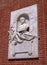 Verona, Italy - 06 May 2018: The memorable bas-relief dedicated to Benedetto Cairoli on the building, located on