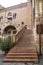 VERONA, ITALY : Ancient staircase by 15 century called Ladder of Justice in Palazzo della Ragione, center of Verona, Italy