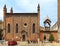 Verona, Italy - historic city center - external view of St. Anastasia church - gothic basilica at St. Anastasia square