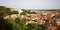Verona Italy view mountain hill old houses sunset roof