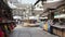 Verona, Italy. Views of the famous Market square Piazza delle Erbe. People and tourists are walking along the square