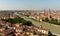 Verona panorama with Sant` Anastasia Church Campanile Sant Anas