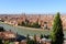 Verona skyline and River Adige in Verona, Italy