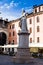 Verona statue of italian poet Dante Alighieri in Lords Square, Italy