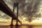 Verrazzano-Narrows Bridge at sunset in Brooklyn, New York