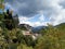 Verrucola village with its castle, fortress. Lungiana, Italy.