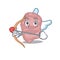 Verrucomicrobia in cupid cartoon character with arrow and wings