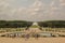 Versailles,Paris,France - August 26,2017: Beautiful large view of palace in a summer day