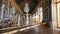 VERSAILLES, PARIS, FRANCE- SEPTEMBER 23, 2015: late afternoon view of the hall of mirrors in the palace of versailles