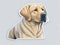 Versatile and Eye-Catching: Labrador Vector Stickers on White Background