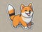 Versatile and Eye-Catching: Shiba Inu Vector Stickers on White Background