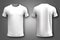 Versatile White T-Shirt Mockup Front and Back Views of Attractive Model. created with Generative AI