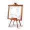 Versatile Whiteboard Office Supply Cartoon Square Illustration.