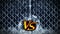 Versus fight animation on metallic wire fence background. VS on spark fire. Sports battle. CG loop animation.