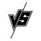 Versus icon. VS logo confrontation or opposition battle. Vector duel concept